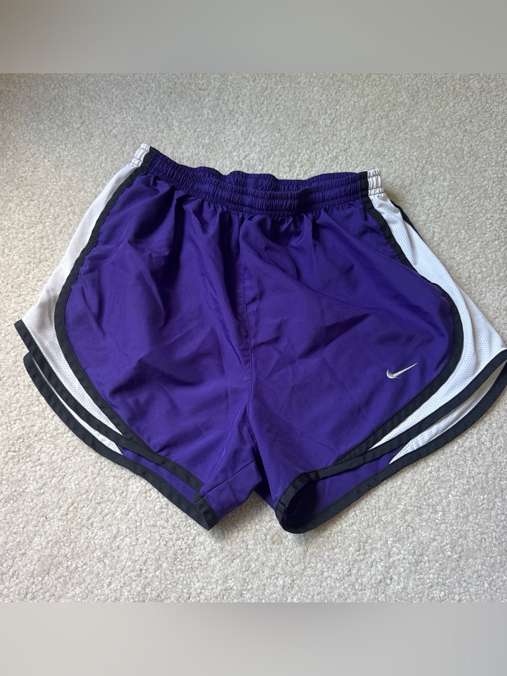 Nike Purple Women's Athletic Shorts with White & Black Trim